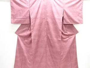 雨縞模様織出し手織り紬着物